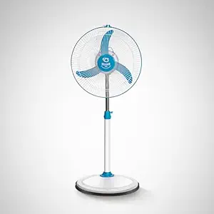 mos bajaj frore neo table fan 400 mm | table fans for home & office | aerodynamically balanced blades | 100% copper motor | high air delivery | 3 speed control | 2 yr warranty 【blue】